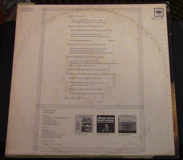 Miles Davis : Sorcerer (LP, Album, RE)
