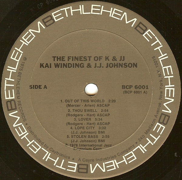 Kai Winding & J.J. Johnson ~ The Finest Of K & JJ (Vinyl) - Djungel & Jazz