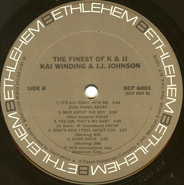 Kai Winding & J.J. Johnson ~ The Finest Of K & JJ (Vinyl) - Djungel & Jazz