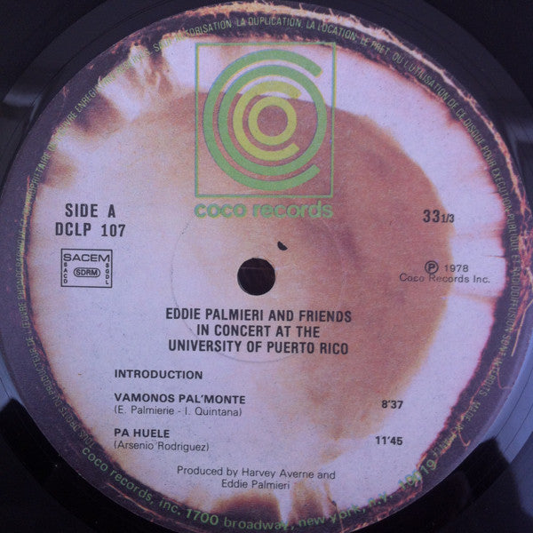 Eddie Palmieri ~ In Concert At The University Of Puerto Rico (Vinyl) - Djungel & Jazz