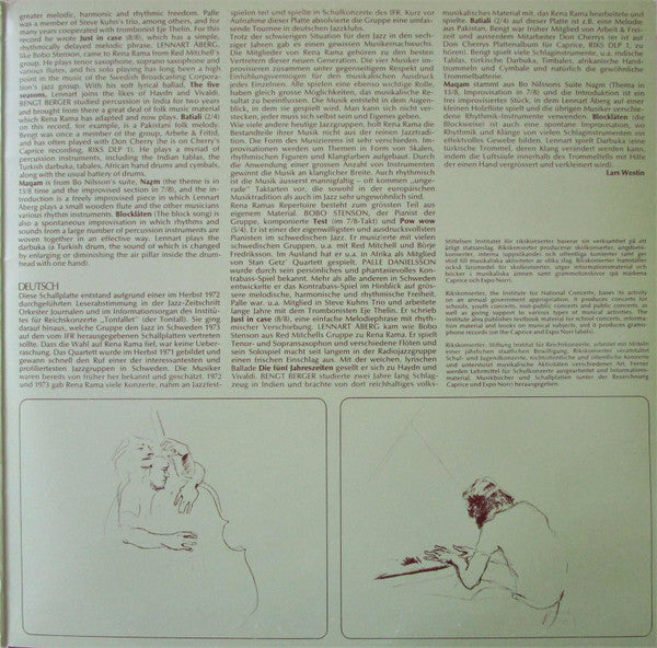 Rena Rama ~ Rena Rama (Vinyl) - Djungel & Jazz