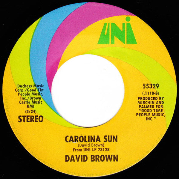 David Brown ~ Carolina Sun (Vinyl) - Djungel & Jazz