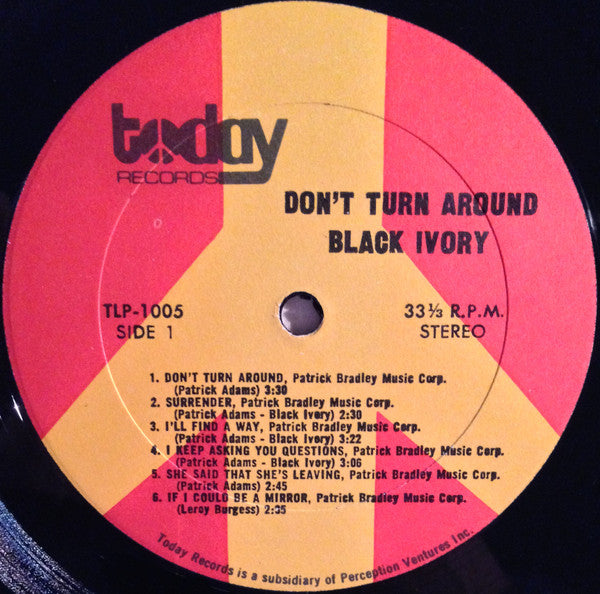 Black Ivory ~ Don't Turn Around (Vinyl) - Djungel & Jazz