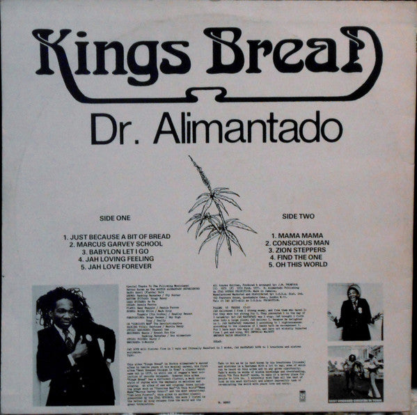 Dr. Alimantado : Kings Bread (Jah Love Forever) (LP, Album)