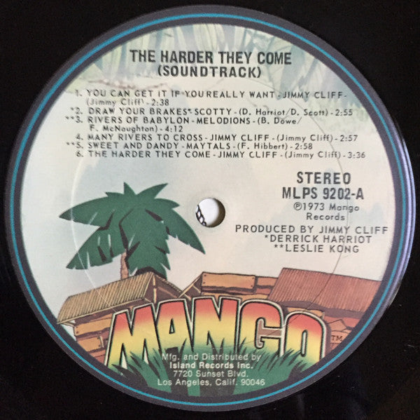Various : The Harder They Come (Original Soundtrack Recording) (LP, Comp, RE, San)