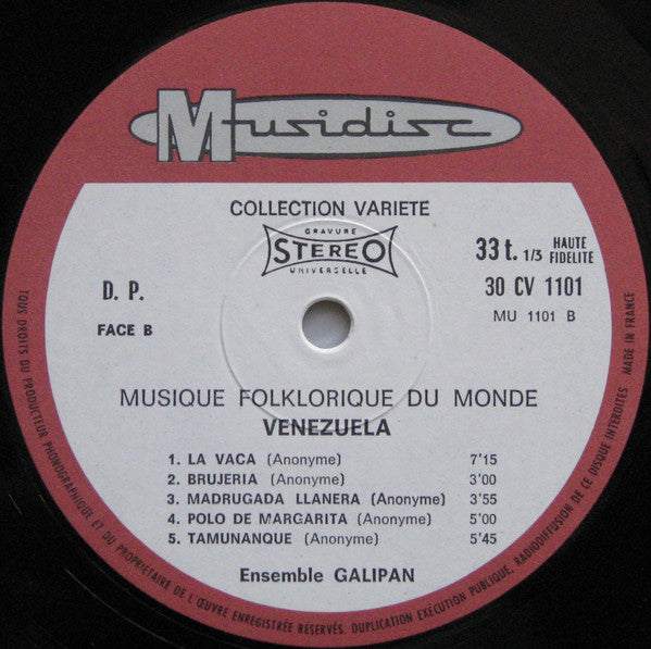 Ensemble Galipan ~ Venezuela (Vinyl) - Djungel & Jazz