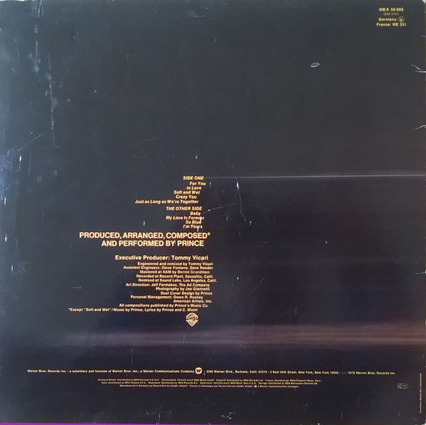 Prince ~ For You (Vinyl) - Djungel & Jazz