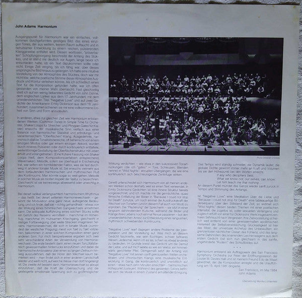 John Adams - San Francisco Symphony Orchestra And Chorus, Edo De Waart ~ Harmonium (Vinyl) - Djungel & Jazz