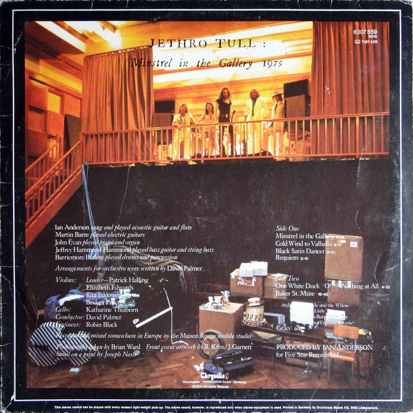 Jethro Tull ~ Minstrel In The Gallery (Vinyl) - Djungel & Jazz