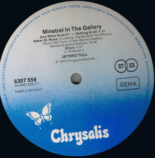 Jethro Tull ~ Minstrel In The Gallery (Vinyl) - Djungel & Jazz
