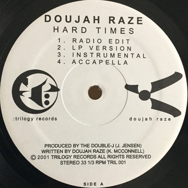 Doujah Raze ~ Hard Times / Looking Up (Vinyl) - Djungel & Jazz