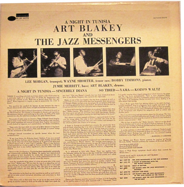 Art Blakey & The Jazz Messengers ~ A Night In Tunisia (Vinyl) - Djungel & Jazz