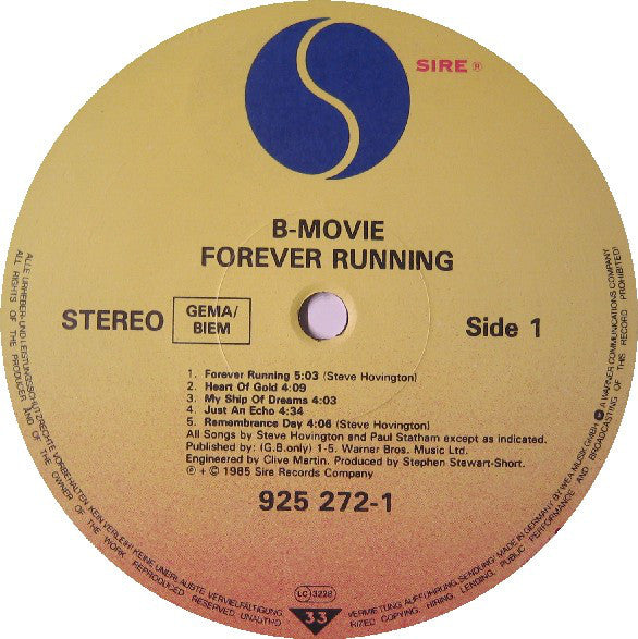 B-Movie ~ Forever Running (Vinyl) - Djungel & Jazz