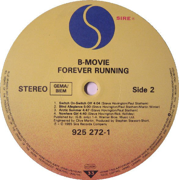 B-Movie ~ Forever Running (Vinyl) - Djungel & Jazz