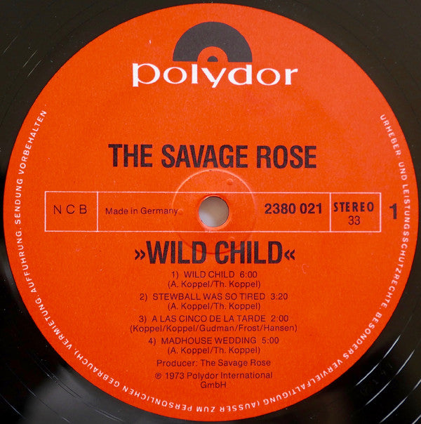 Savage Rose ~ Wild Child (Vinyl) - Djungel & Jazz