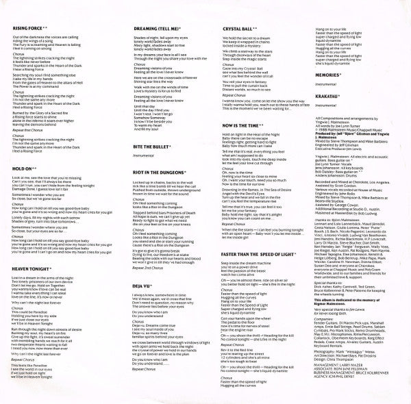 Yngwie J. Malmsteen's Rising Force ~ Odyssey (Vinyl) - Djungel & Jazz