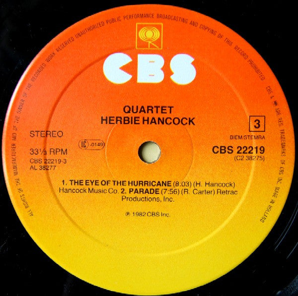 Herbie Hancock ~ Quartet (Vinyl) - Djungel & Jazz