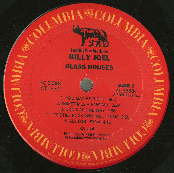 Billy Joel : Glass Houses (LP, Album)