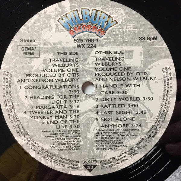 Traveling Wilburys ~ Volume One (Vinyl) - Djungel & Jazz