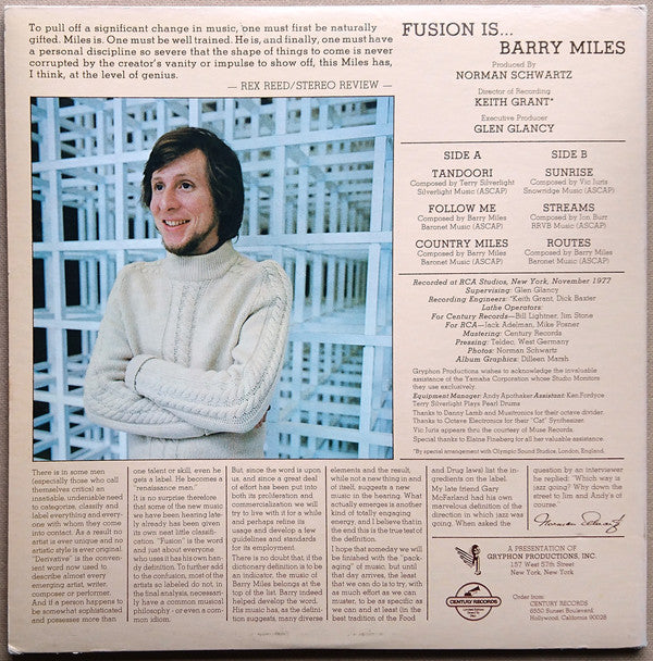 Barry Miles ~ Fusion Is... (Vinyl) - Djungel & Jazz