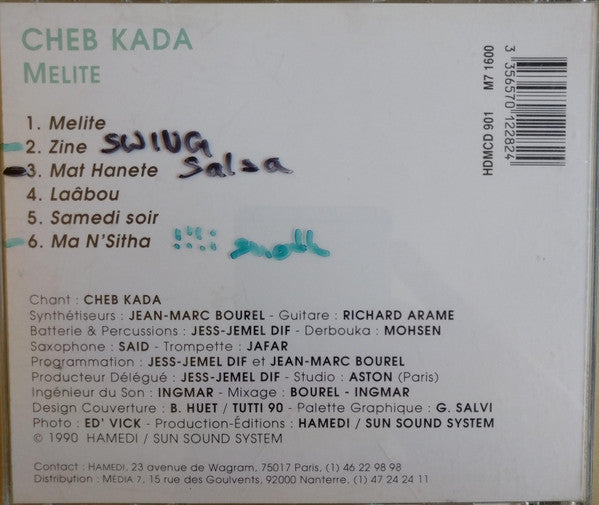 Cheb Kada ~ Melite (Vinyl) - Djungel & Jazz