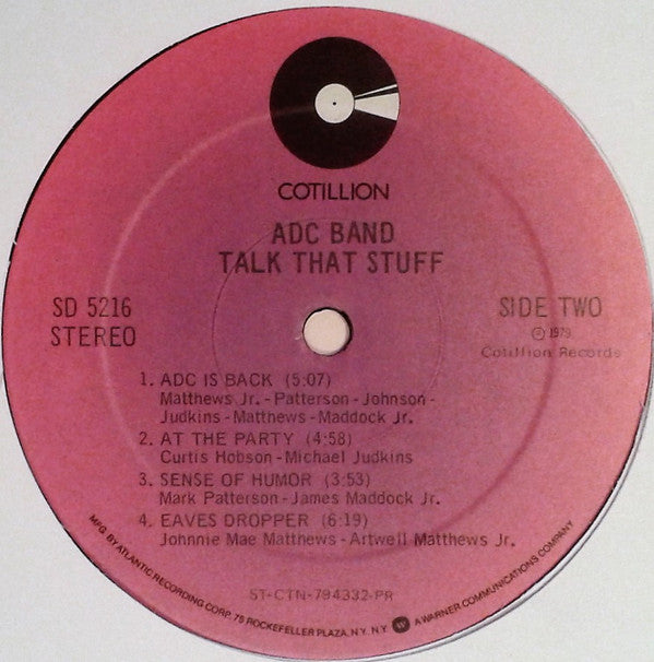 ADC Band ~ Talk That Stuff (Vinyl) - Djungel & Jazz
