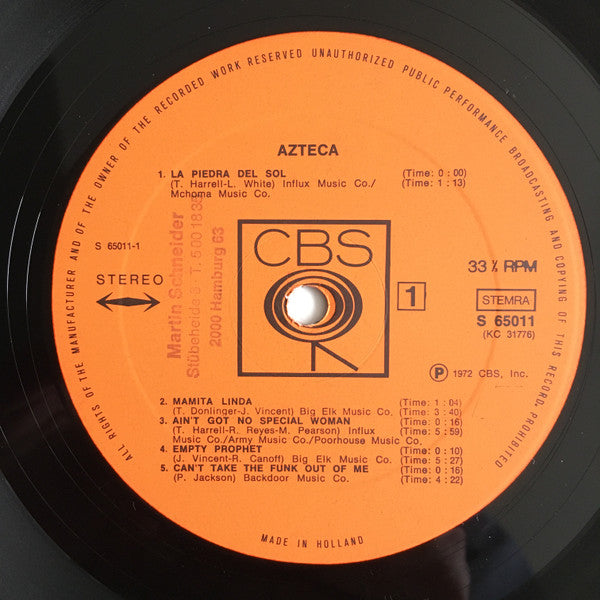 Azteca ~ Azteca (Vinyl) - Djungel & Jazz