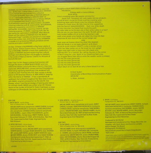 Archie Shepp ~ Kwanza (Vinyl) - Djungel & Jazz