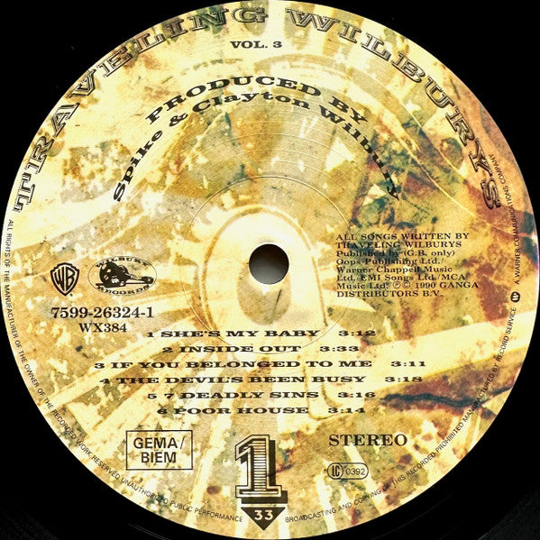 Traveling Wilburys ~ Vol. 3 (Vinyl) - Djungel & Jazz