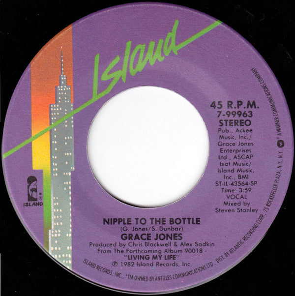 Grace Jones : Nipple To The Bottle (7", Single)