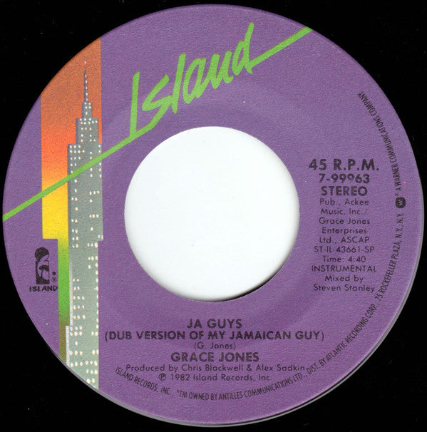 Grace Jones : Nipple To The Bottle (7", Single)