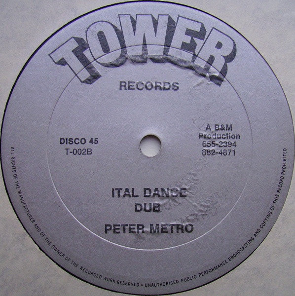 Triston Palmer* / Peter Metro : Dance Hall Style / Ital Dance (12")
