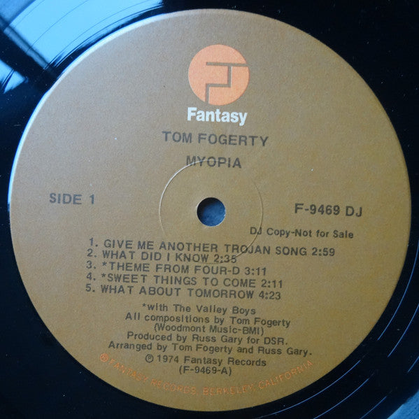 Tom Fogerty : Myopia (LP, Album, Promo)