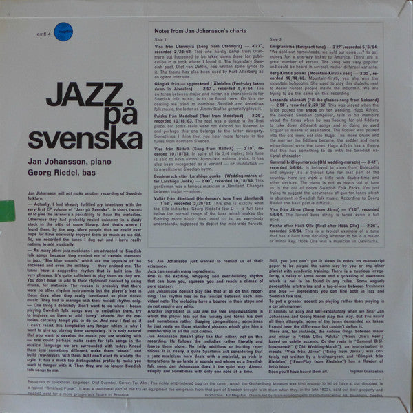 Jan Johansson ~ Jazz På Svenska (Vinyl) - Djungel & Jazz