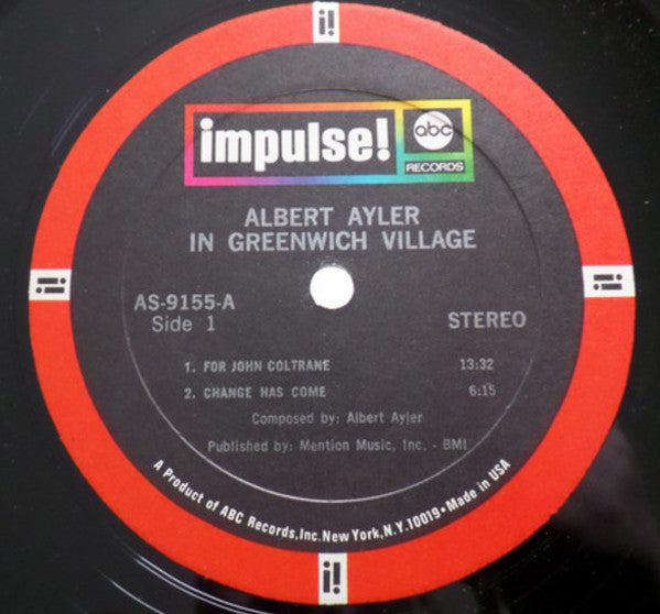Albert Ayler ~ In Greenwich Village (Vinyl) - Djungel & Jazz