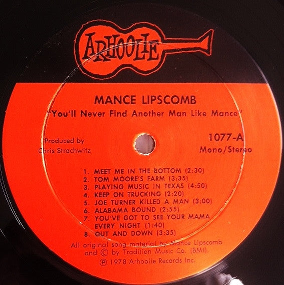 Mance Lipscomb ~ You'll Never Find Another Man Like Mance (Vinyl) - Djungel & Jazz