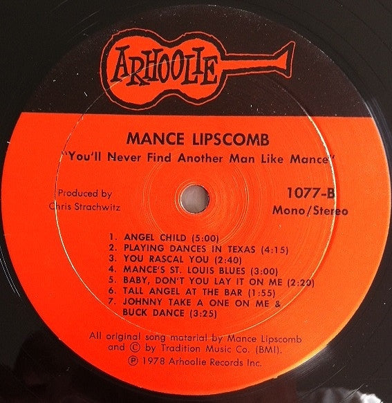 Mance Lipscomb ~ You'll Never Find Another Man Like Mance (Vinyl) - Djungel & Jazz