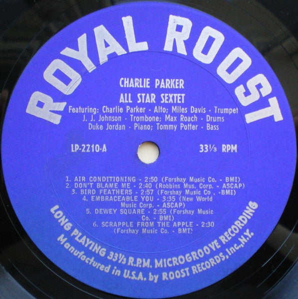 Charlie Parker ~ All Star Sextet (Vinyl) - Djungel & Jazz