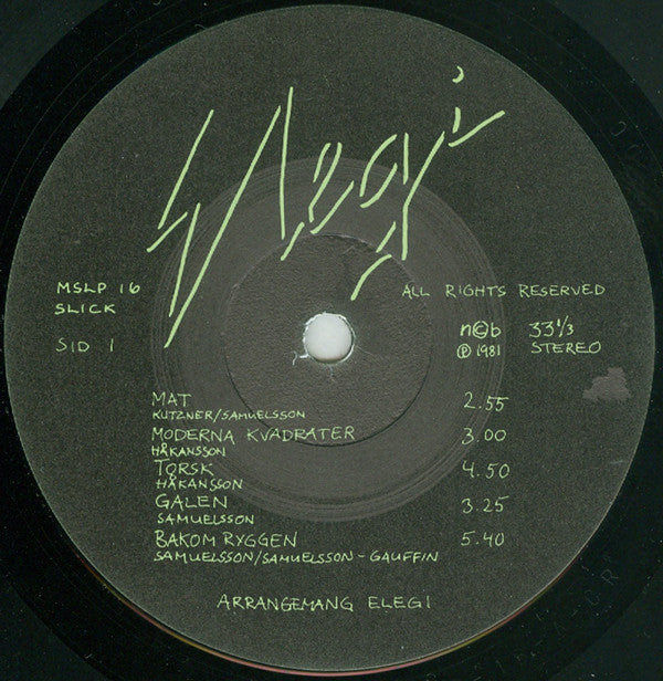Elegi ~ Elegi (Vinyl) - Djungel & Jazz