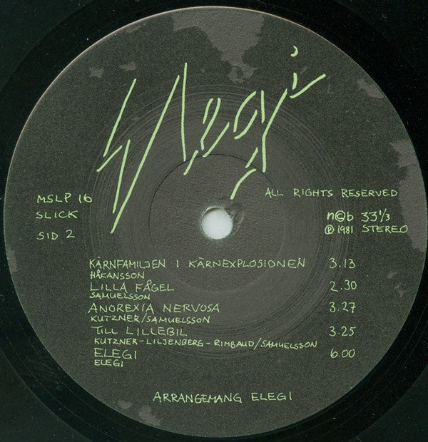 Elegi ~ Elegi (Vinyl) - Djungel & Jazz