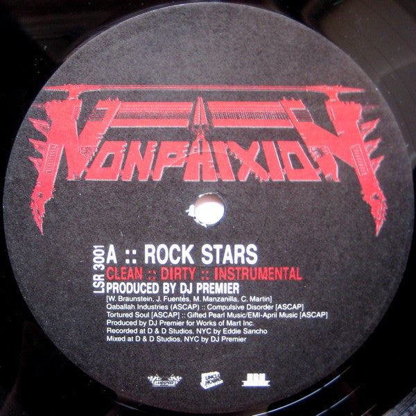 Non Phixion ~ Rock Stars / The C.I.A. Is Trying To Kill Me (Vinyl) - Djungel & Jazz