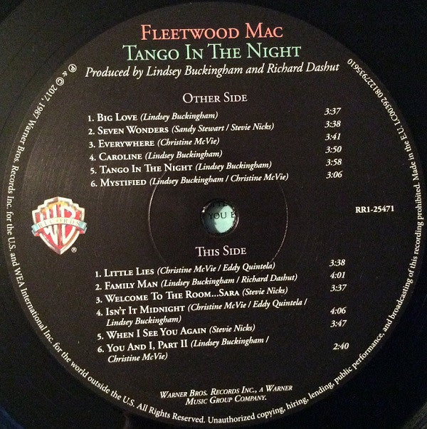 Fleetwood Mac ~ Tango In The Night (Vinyl) - Djungel & Jazz