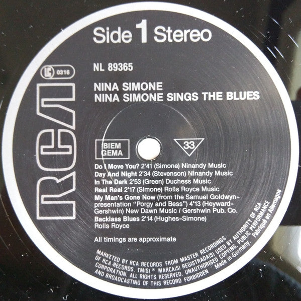 Nina Simone ~ Nina Simone Sings The Blues (Vinyl) - Djungel & Jazz