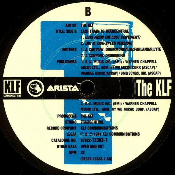The KLF ~ Last Train To Trancentral (Live From The Lost Continent) (Vinyl) - Djungel & Jazz