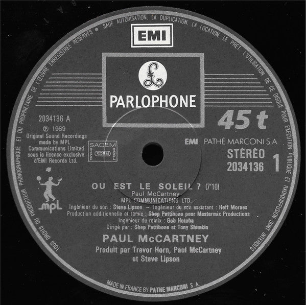 Paul McCartney ~ Ou Est Le Soleil? (Vinyl) - Djungel & Jazz