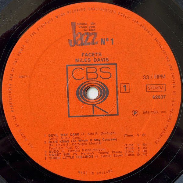 Miles Davis : Facets (LP, Comp, Mono)