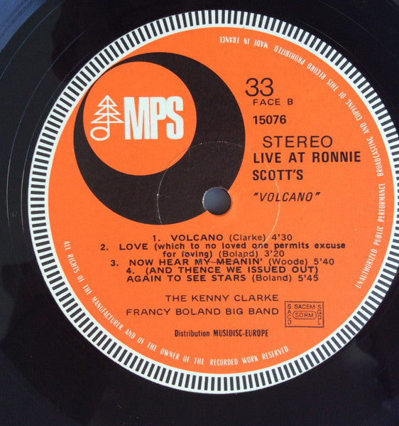 Clarke-Boland Big Band ~ Live At Ronnie's ; Album 1 ; Volcano (Vinyl) - Djungel & Jazz