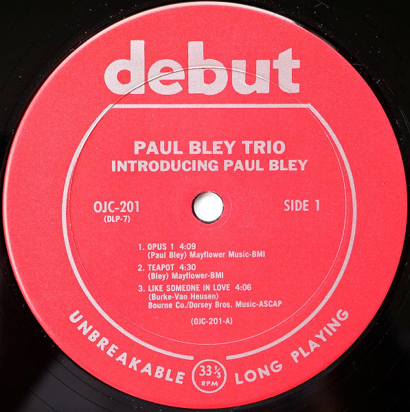 Paul Bley With Charlie Mingus, Art Blakey ~ Introducing Paul Bley (Vinyl) - Djungel & Jazz