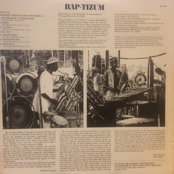The Art Ensemble Of Chicago ~ Bap-tizum (Vinyl) - Djungel & Jazz