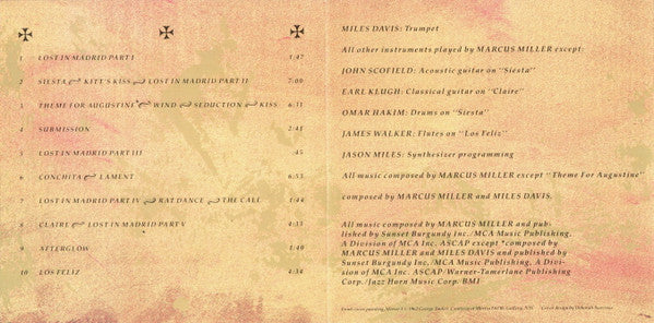 Miles Davis / Marcus Miller ~ Music From Siesta (Vinyl) - Djungel & Jazz